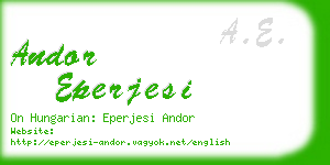 andor eperjesi business card